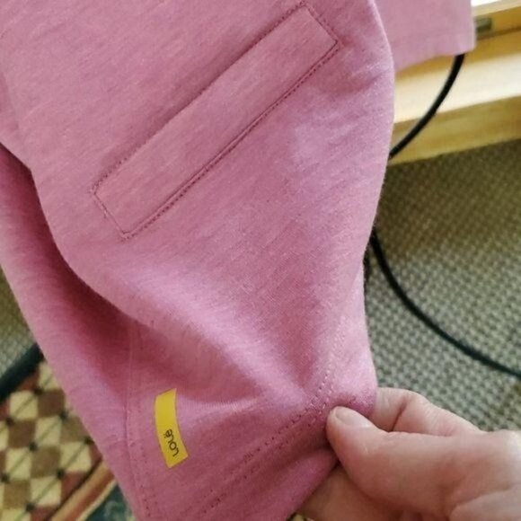 LOLE Cinched Neck Stretch Eco Friendly Pink Pullover Tunic with Pockets - Picture 3 of 11